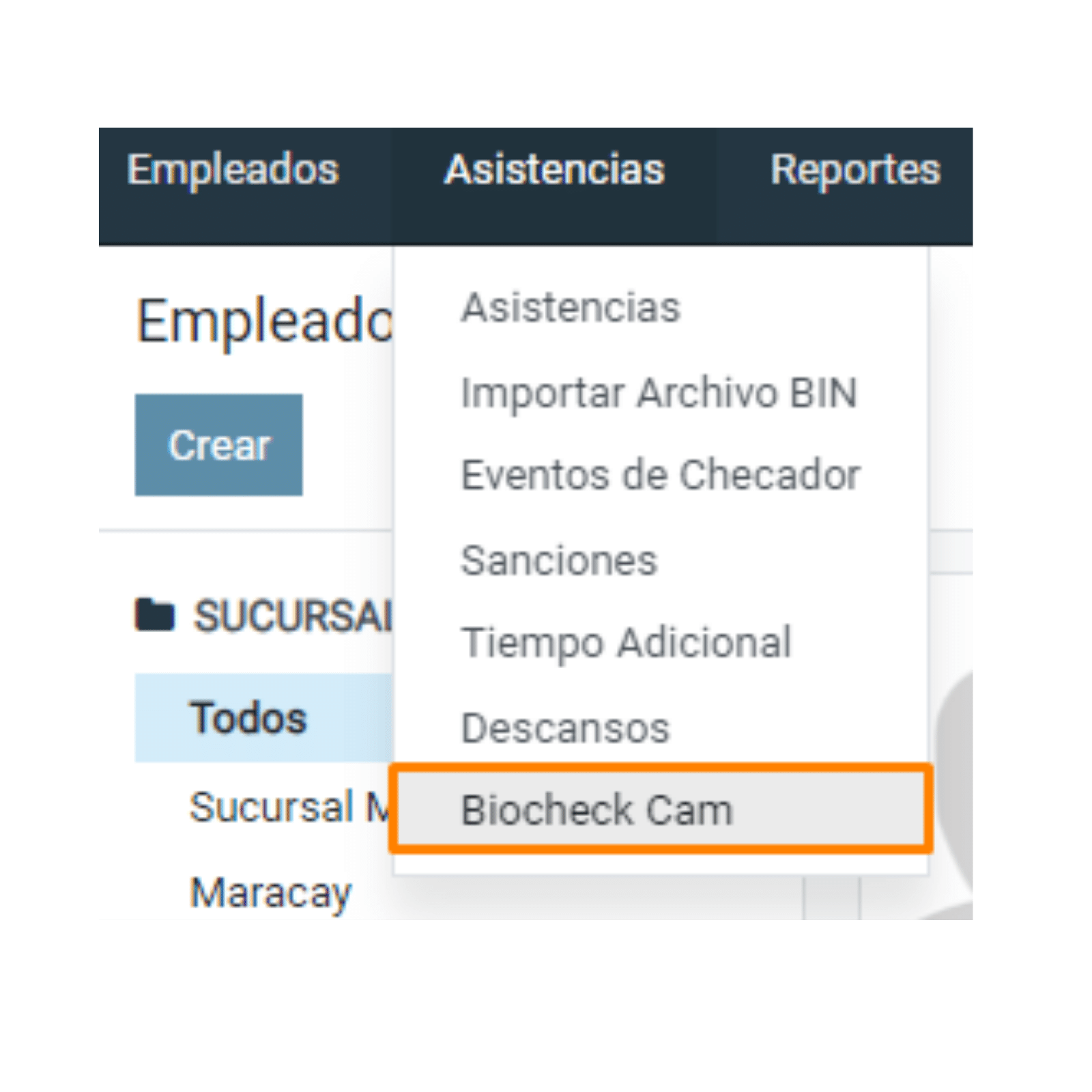 Registro BioCheck Cam Registro BioCheck Cam