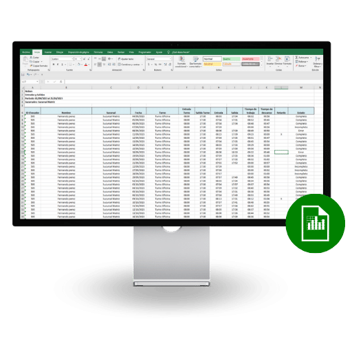 Reporte entradas y salidas BioCheck