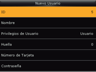 Nuevo usuario