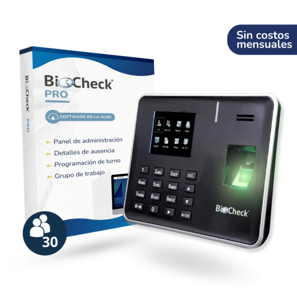 Reloj Checador Biométrico Huellas dactilares 30 Empleados